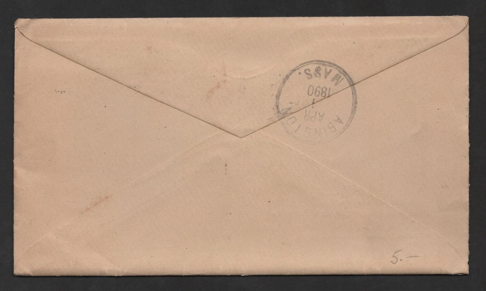US 1890 NEW ENGLAND HOME FOR LITTLE WANDERERS BOSTON MACHINE CANCEL COVER & LET - Image 3 of 4