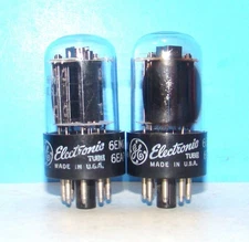 6EA7 6EM7 GE radio audio amplifier electron vintage  vacuum tubes 2 valve tested