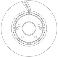 2X Bremsscheibe TRW Single DF6884S FüR Ssangyong Tivoli XLV SUV VAN Allrad CNG
