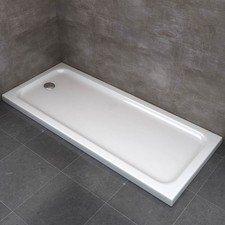 BAC À DOUCHE 70X170X5 CM RECTANGULAIRE ABS ANGULAIRE ACRYLIQUE SLIM FLAT BLANC
