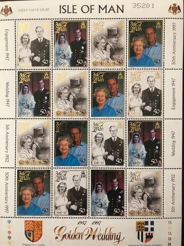 Isle Of Man Scott # 761 Royal Wedding Sheetlet MNH