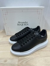 Alexander McQueen Oversized Leather Sneakers Women’s 37 US 7 Black Shoes - NEW