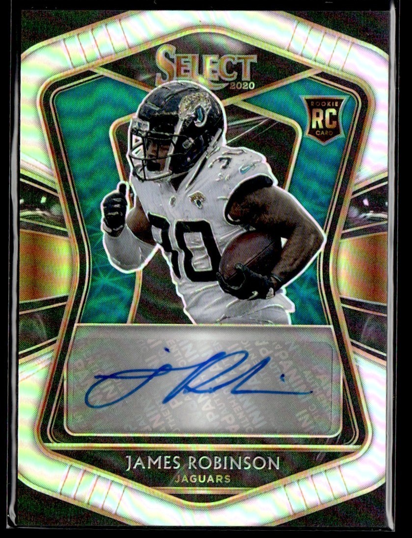 2020 Panini Select Rookie Signatures Prizm James Robinson RC Auto 02/99 #RS-JRO