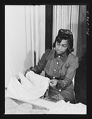 #ad #ad Putting in the shrouds of a pilot parachute manufactured by the Pacific $12.99