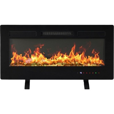 Electric Fireplace Wall Mount Recessed Fireplace Insert and Freestanding Heater