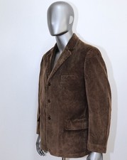 French 1940/50s Brown Corduroy Work Chore Jacket AU FUSIL Size L Made in France