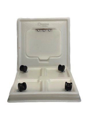 Reusable Biohazard Waste 4-Wheel Dolly Hamper Set Lid & Base for 18x18  Boxes