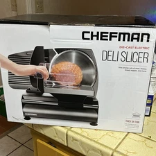 Chefman Electric Deli Slicer With Adjustable Slices, Stainless Steel Blades