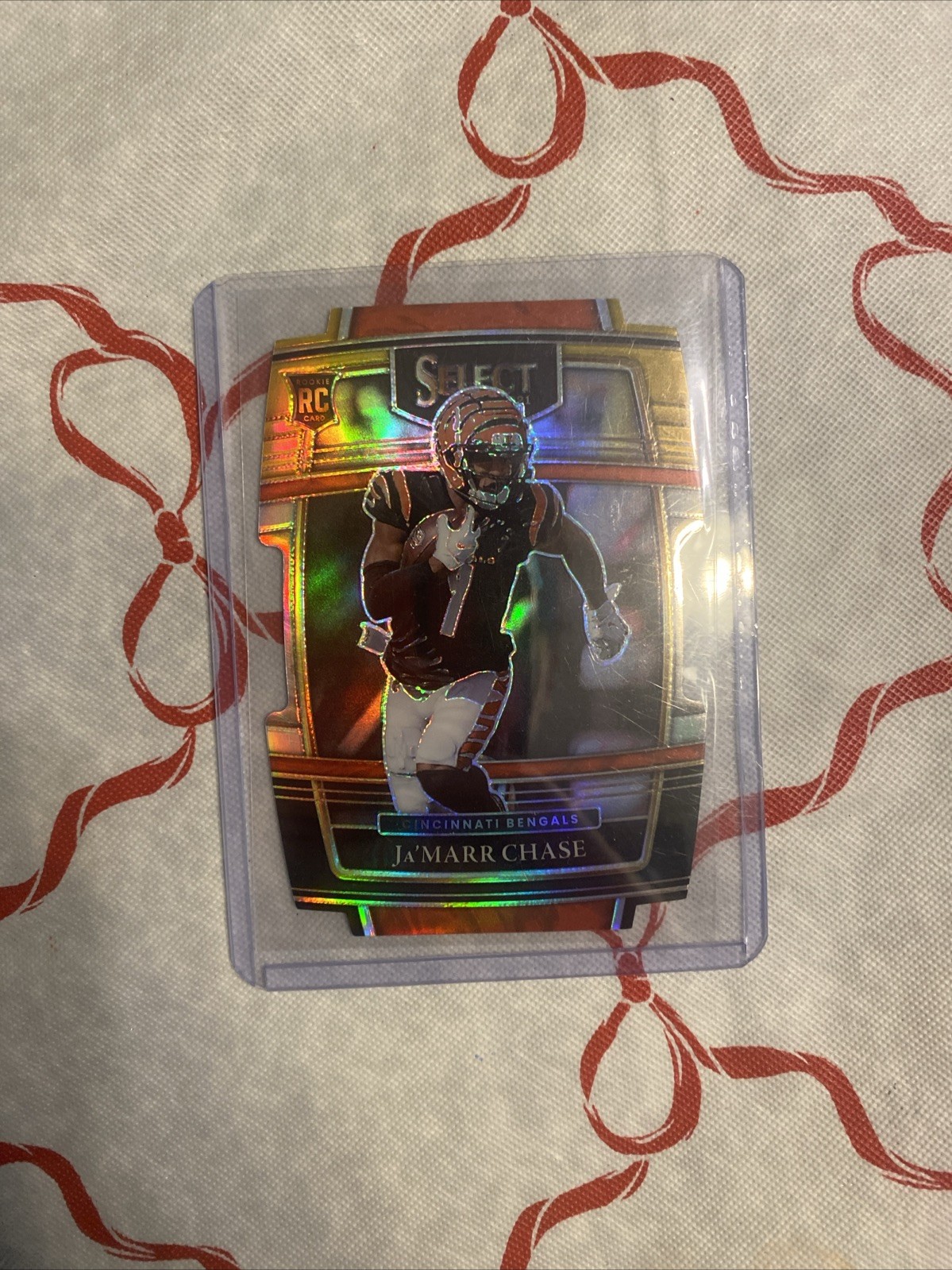 2021 Panini Select - Concourse Ja'Marr Chase #47 Silver Prizm Die-Cut (RC)