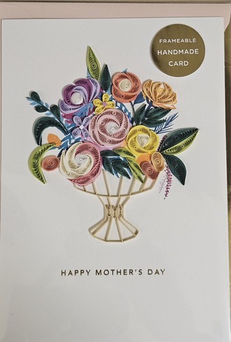 Hallmark Signature Mothers Day Card (Quilled Flowers, How Much You Mean) Frame - Picture 3 of 4