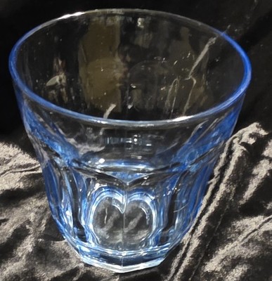 Pasabahce Glass Co. BAROQUE Azure Turkey Blue Flat Old Fashioned Tumbler