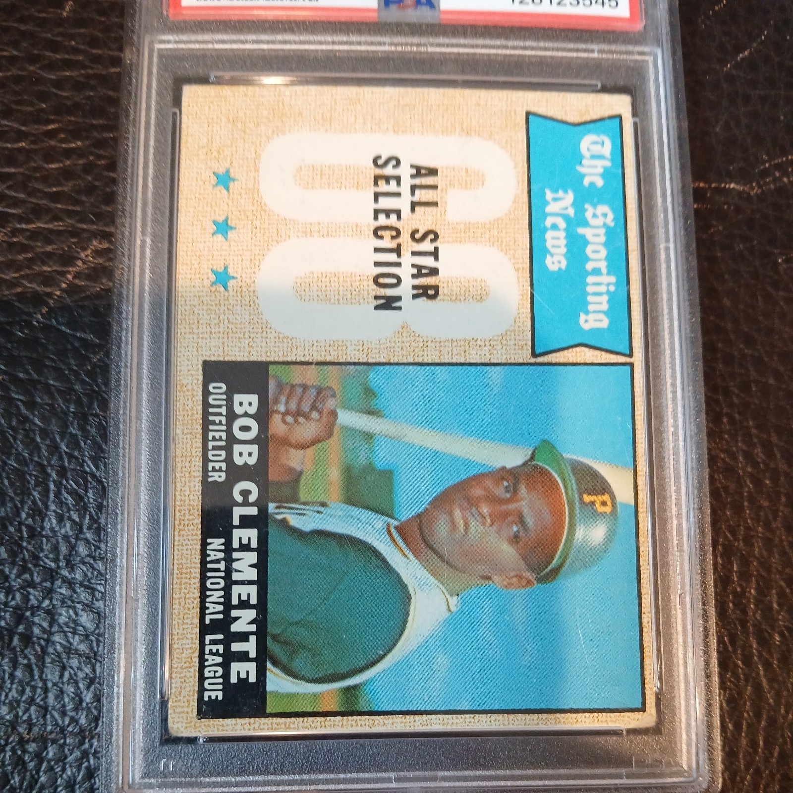 1968 Topps Roberto Clemente Sporting News All-Star PSA 2 HOF Pirates Vintage view 4