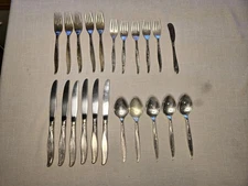Vintage 1959 Oneida Community WINSOME I Silverplate Silverware Flatware Set 21PC