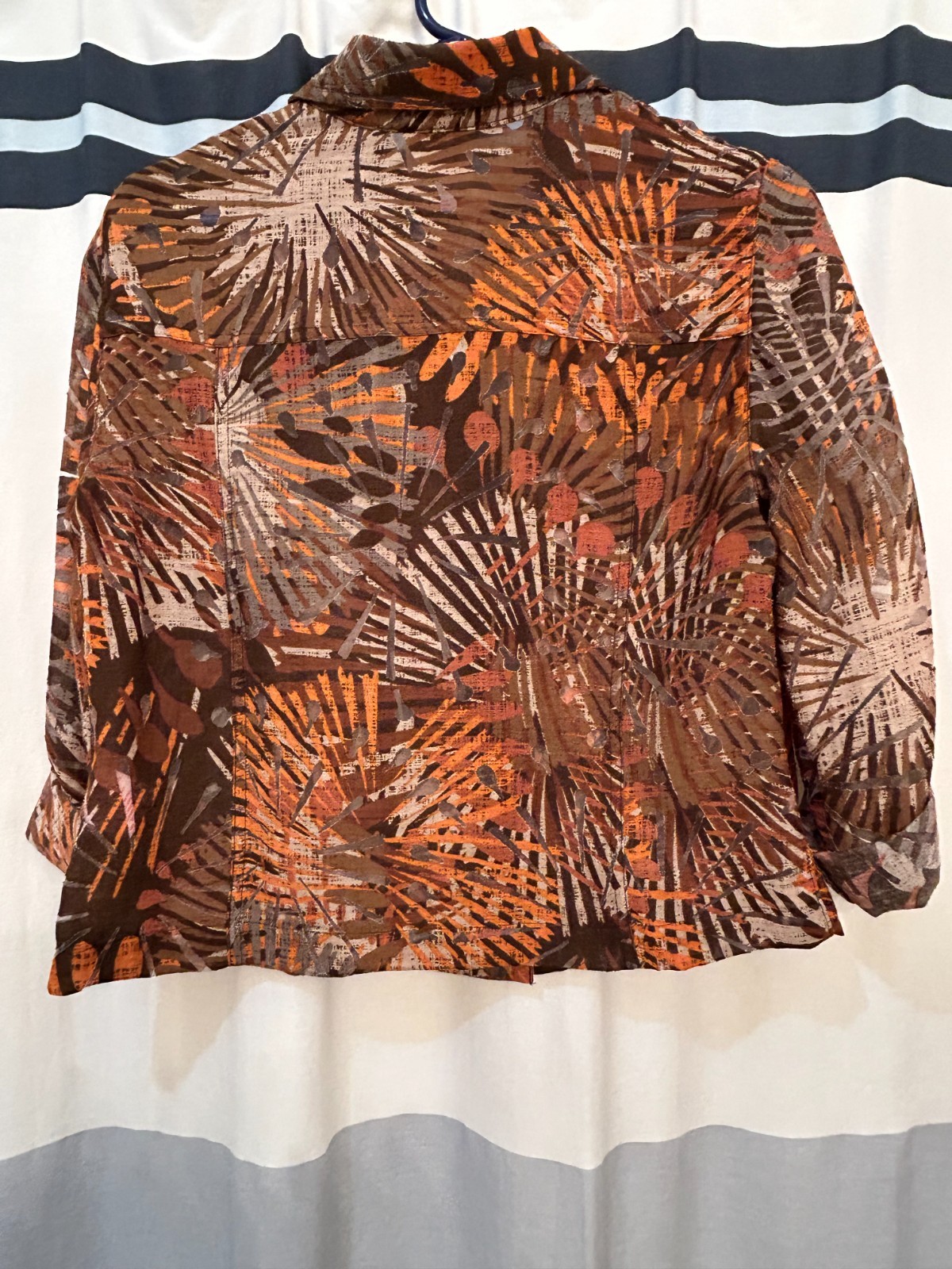 Ruby Rd Brown Multi Burn Out Jacket Size 12P Butt… - image 5