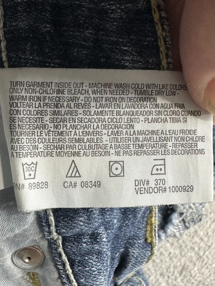 Energie Denim Shorts Womens 5 Blue Distressed Cuffed Raw Hem Premiere Casual Y2K - Image 4 of 4