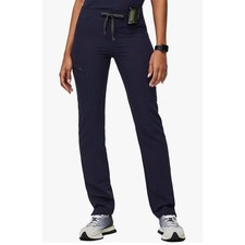 FIGS Pants YOLA Slim Straight XS Navy Blue Drawstring