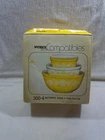 Vintage Pyrex Butterfly Gold 3 Piece Round Bowl Set 300-4 Unused MIB