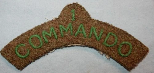 WW2 1 COMMANDO BRITISH MILITARY BADGE CLOTH SHOULDER PATCH GENUINE WORLD WAR II