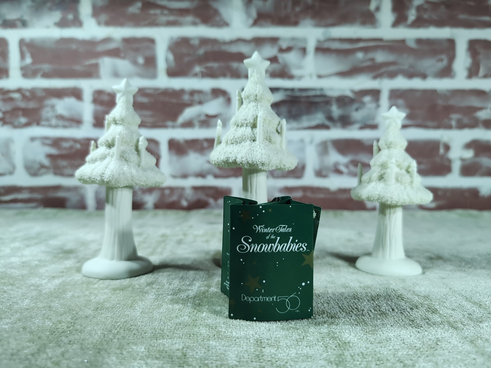 3-Piece Department 56 Snowbabies Christmas Village Candlelit Tree Set