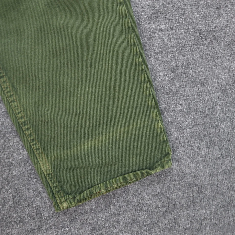 VINTAGE Silvertab Jeans Mens 32x30 Green Denim Baggy Skater Street Wear 90s USA - Image 3 of 4