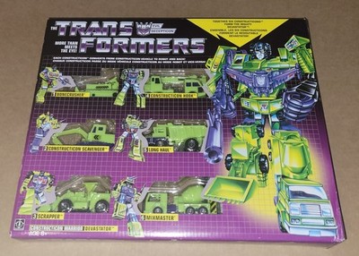 2017 Walmart Exclusive Hasbro Transformers G1 Reissue Devastator Complete Open