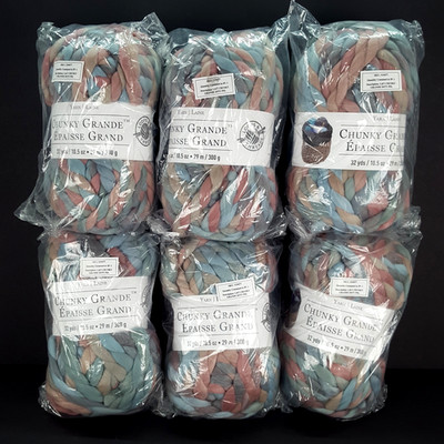 Loops & Threads Lot of 6 CHUNKY GRANDE Yarn Dusty Pastel #224, 192 Yards Total