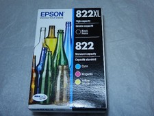 new OEM Epson exp 01/28 Genuine 822XL Black std Color Ink cartridge set 822 xl