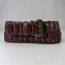 Laced  Linked Brown Genuine Leather Belt - Women's Size 28