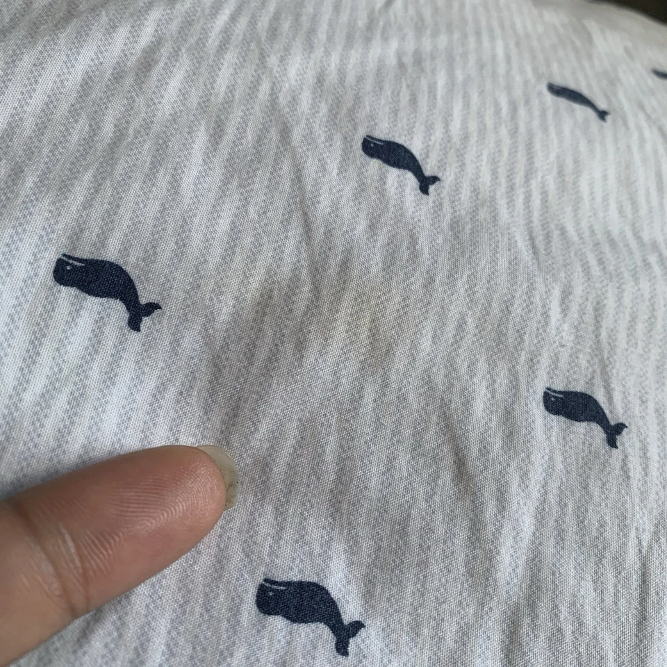 Tommy Hilfiger Funda de Almohada Estándar Azul Blanco Ballena Tictac Rayas Foto 4 de 4