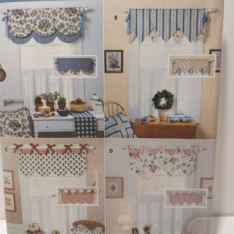 Butterick Sewing Pattern 5573 Fast Valances Reversable Uncut Vintage 2001 New - Image 3 of 4