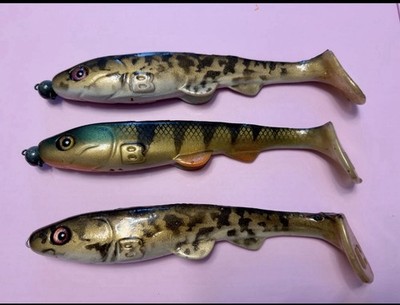 3x BoniBaits Happy Slim 23cm Hecht Gummifisch Pike Shad Bigbait