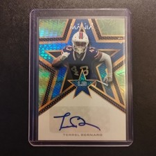 #4/7 Terrel Bernard Green Rookie Auto 2023 Wild Card Mania Bills Baylor Terrell