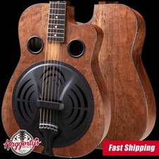 Beard Custom Shop Legacy E Round Neck Acoustic Guitar - Natural Curly Walnut wit
