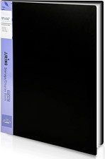 JJRING 11x14 Art Portfolio Folder with Plastic Sleeves, 11 14, Black