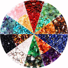 1000PCS Crystal Stone Beads for Jewelry Making, Natural Chip 5-8Mm Irregular Gem