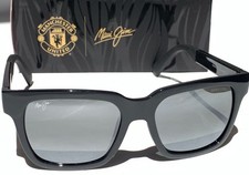 Maui Jim MONGOOSE Polished Black POLARIZED Grey ST Glass Lens Sunglass 540-02UTD