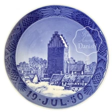 Royal Copenhagen 1950 Christmas Plate 7" Scandinavian Vintage