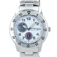 Reloj Beuchat Tide Line Hombre Tide Acero Suizo 100M Náutico Esfera Blanca