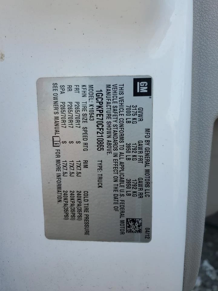 Used Fuel Tank fits: 2012 Chevrolet Silverado 1500 pickup classic style creased Foto 2 de 4