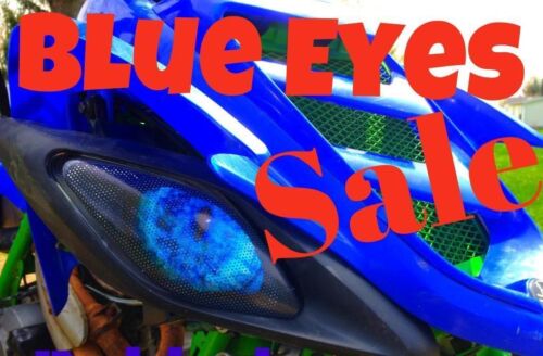  BLUE EYE HEAD LIGHT HEADLIGHT COVERS YFZ 450  RAPTOR 250 350 700 USA TRACKIN - Picture 1 of 10