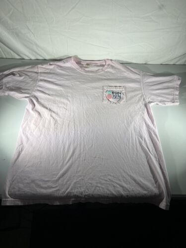 Vintage Pink Ron Jon Surf Shop T Shirt .. XL .. Worn Distressed .. Very ...