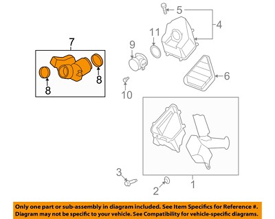 2009-2011 Chevrolet Traverse Air Cleaner Intake-duct Hose Tube Assembly