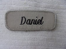 DANIEL USED EMBROIDERED VINTAGE SEW ON NAME PATCHE TAG ASSORTED COLORS AVAILABLE