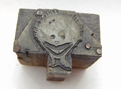Printing Letterpress Printers Block Gem Head 