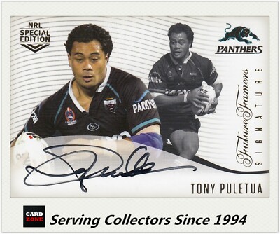 2018 TLA NRL GLORY Future Famers Signature Card FS9 TONY PULETUA (PANTHERS)