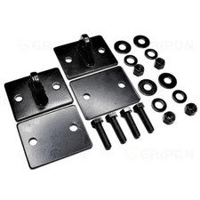 Gripon Pack Of 2 Bolt On Clevis Mount With Backer Plate Included - Black