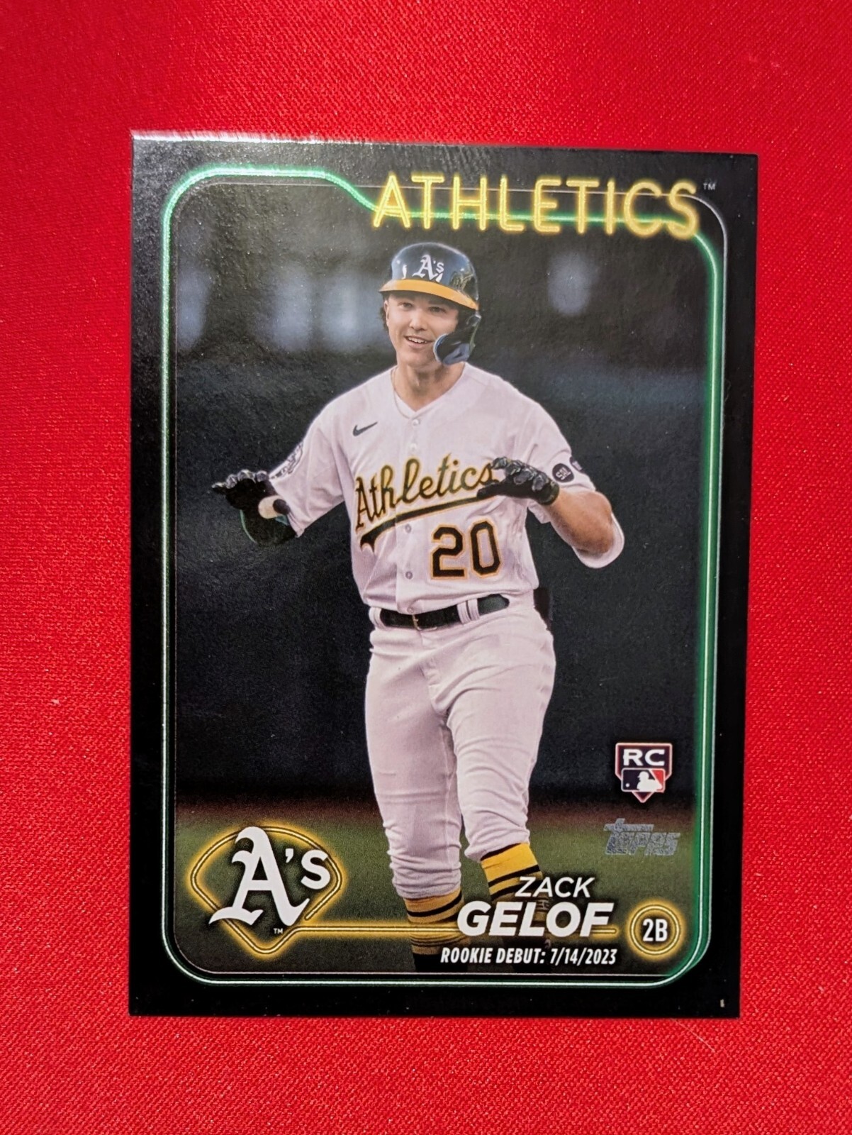 🔥Zack Gelof RC /74 -2024 Topps Update Black Border Parallel Rookie Debut US131