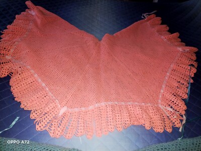 New Crochet Salmon Grandma's Coat, Shoulder Covers, Pure Wool Mixed