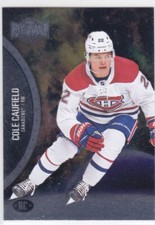 21/22 SKYBOX METAL UNIVERSE..COLE CAUFIELD..ROOKIE..CARD # 200..CANADIENS. rookie card picture