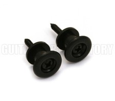 GSP-B Grover Plastic Black Strap Buttons  Screws for Guitar/Bass